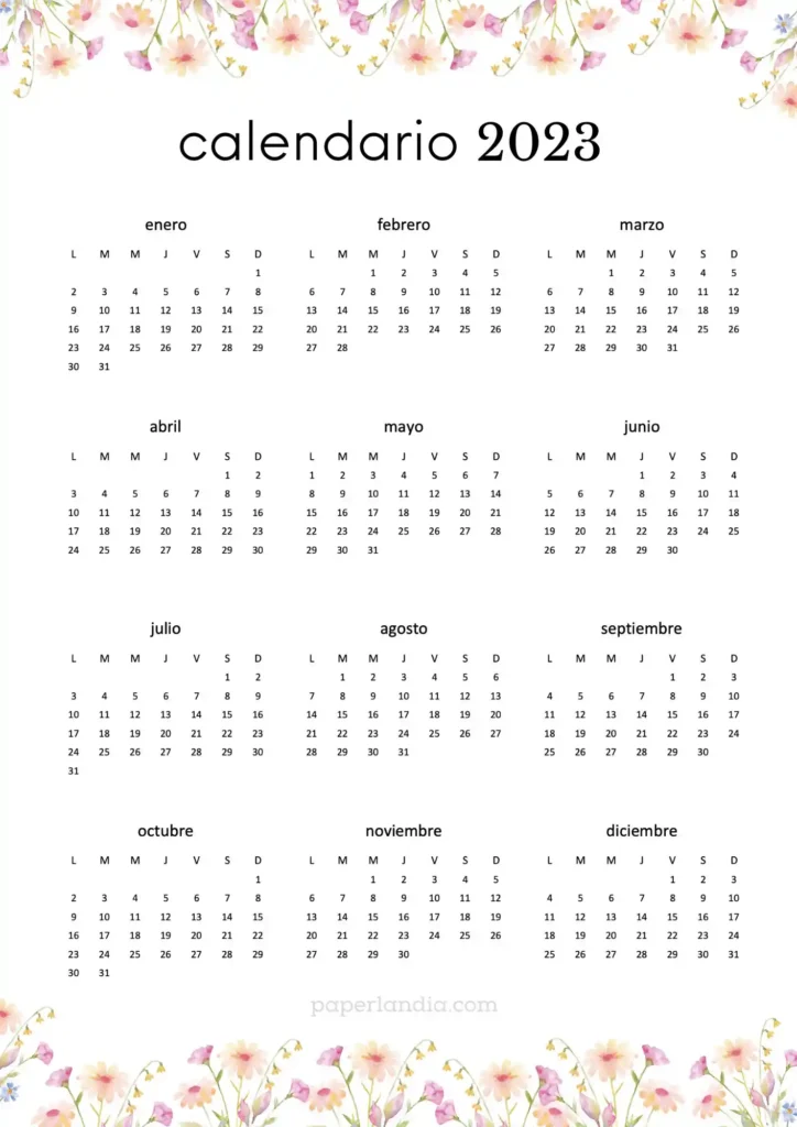 【Calendarios 2023 Anuales y Mes a Mes】 Descárgalos gratis!!!
