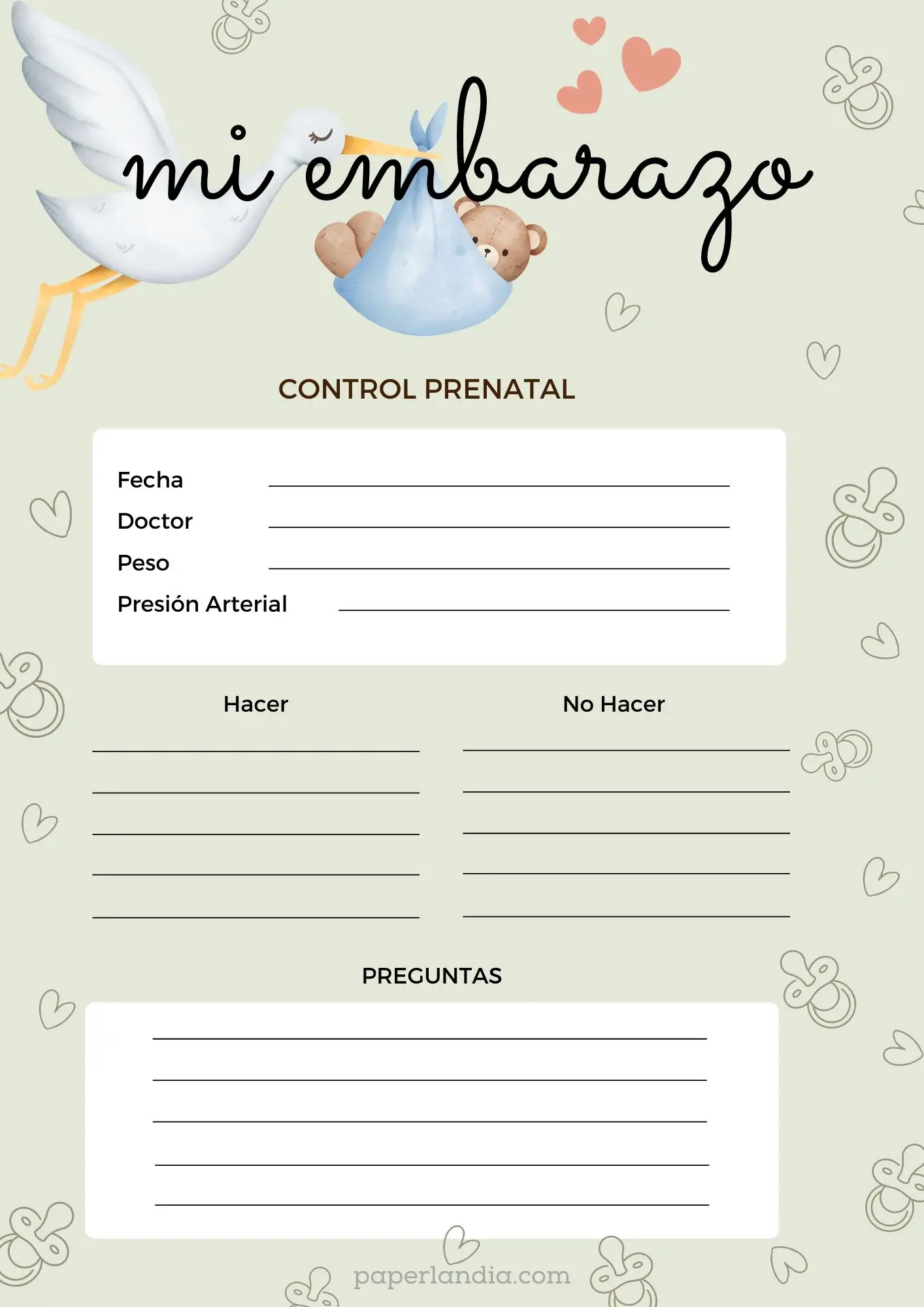 Mi embarazo: control prenatal verde V1-05