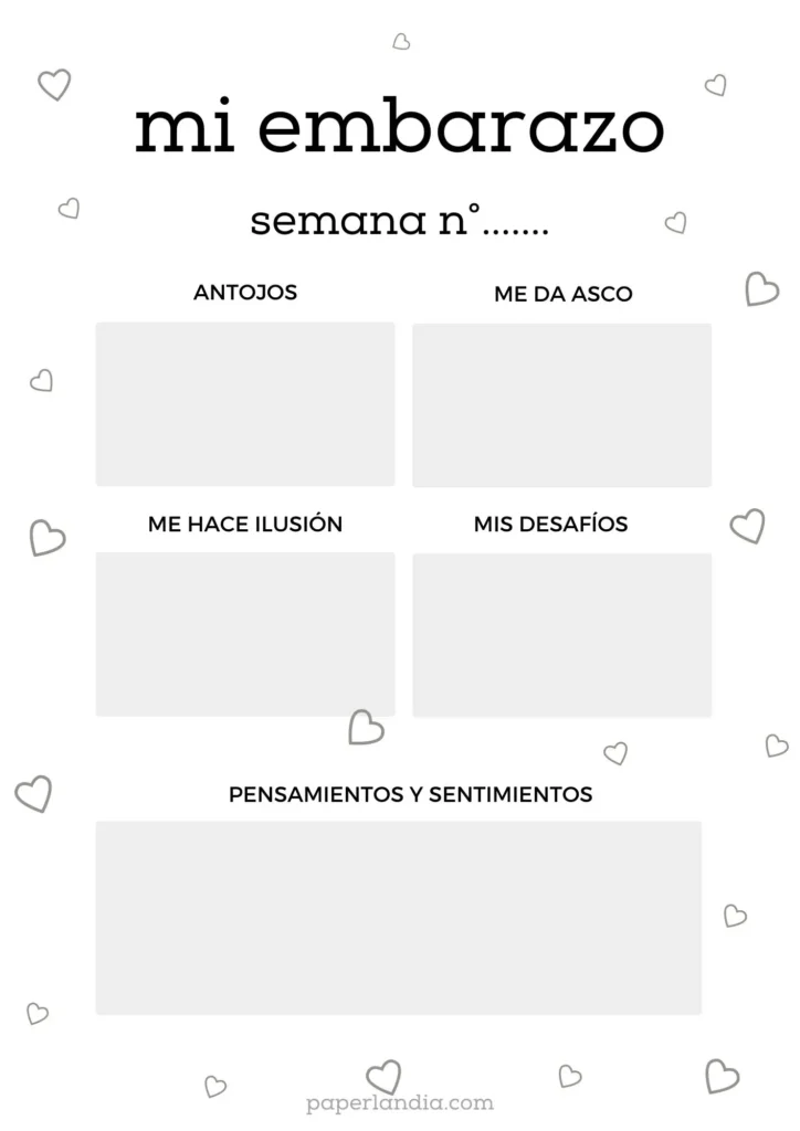 Mi embarazo: semana número con corazones V2 10