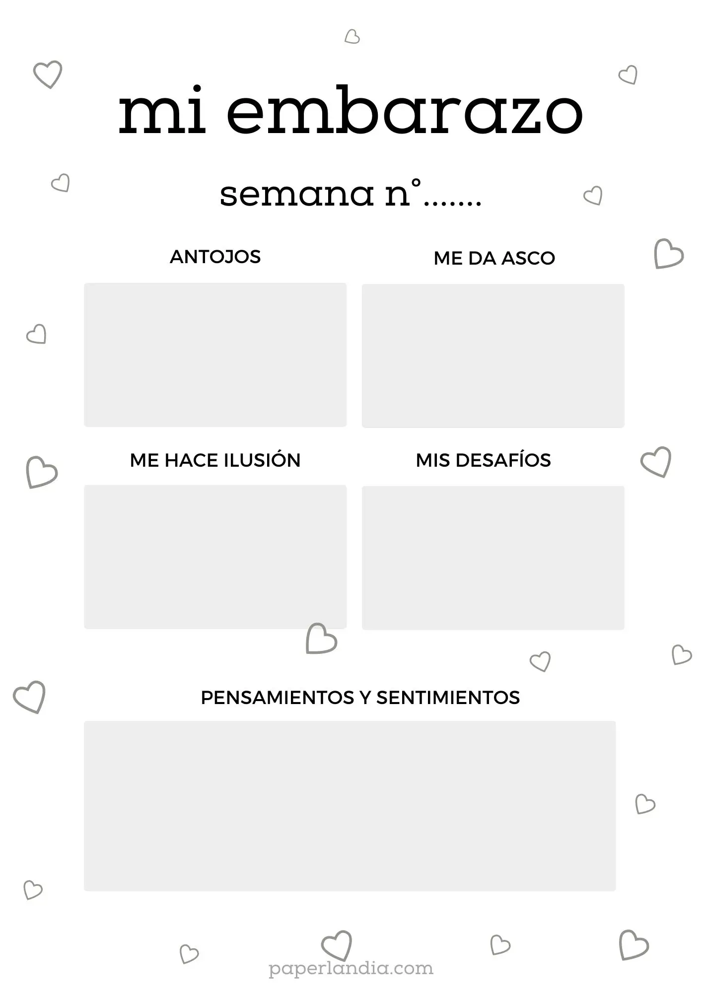 Mi embarazo: semana número con corazones V2-10