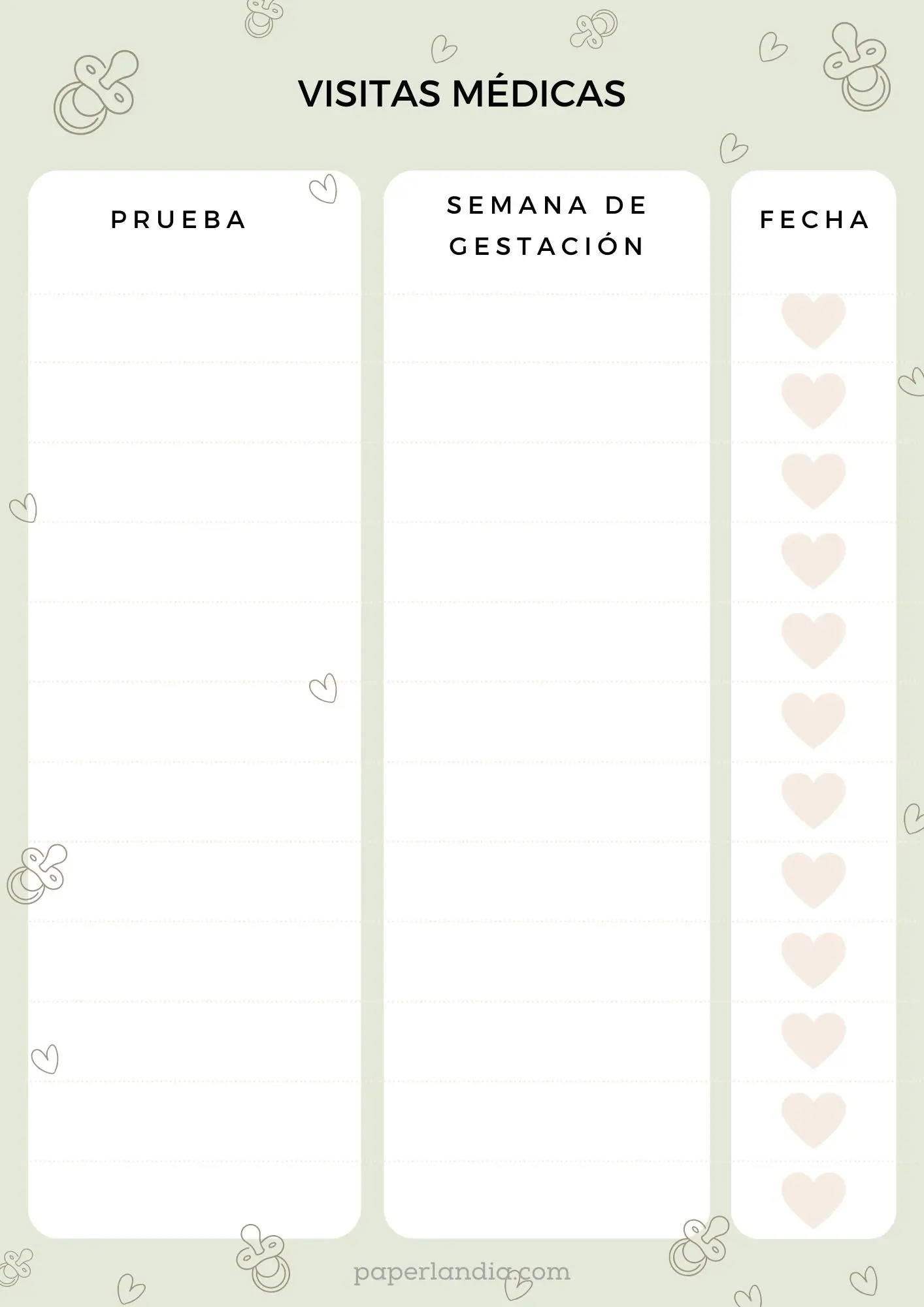 Mi embarazo: visitas médicas verde V1-06