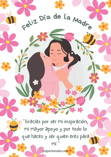 tarjeta del dia de la madre con frase para imprimir gratis pdf