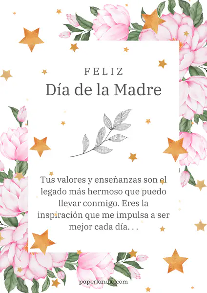 tarjeta dia de las madres con frase para imprimir y descargar pdf gratis